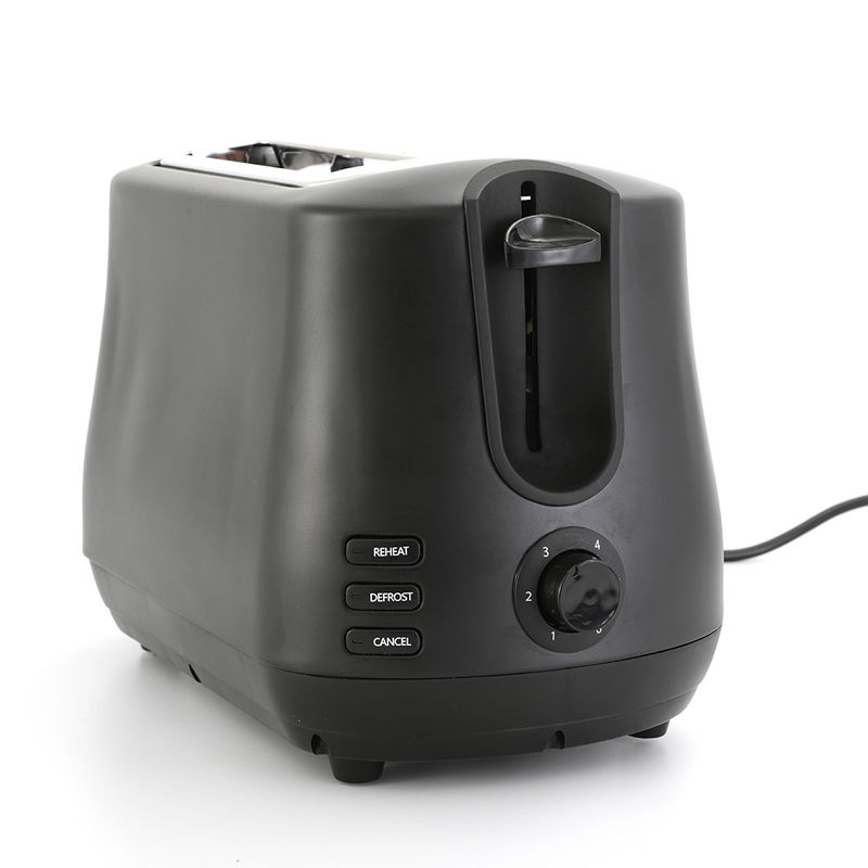 Чёрный широкий слот 2 ломты тостер с Pop Up Reheat Разогрев Функции 6-Shade Control тостер
