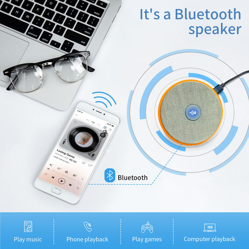 Динамик для конференций 190 МГц и микрофон Bluetooth с микрофонами с шумоподавлением AI Хороший выбор голоса Громкая связь